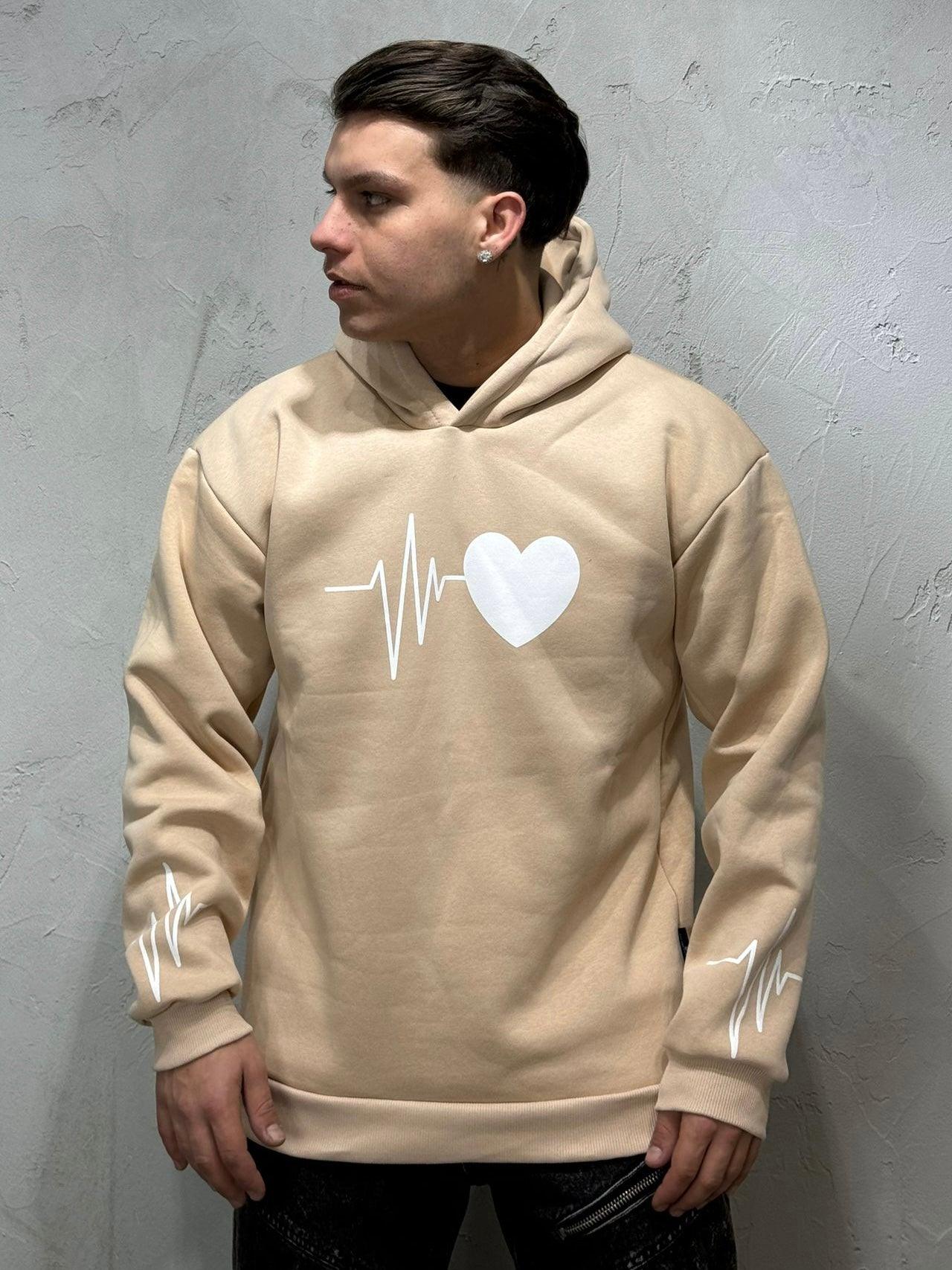 HOODIE REGULAR FIT S.VALENTINE BEIGE