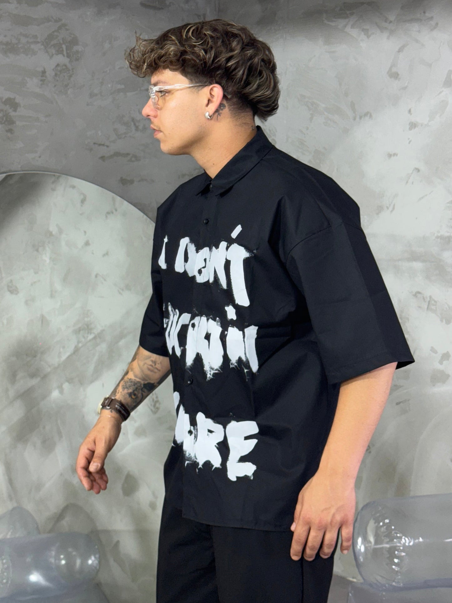 CAMICIA I DON’T FUCKING BLACK