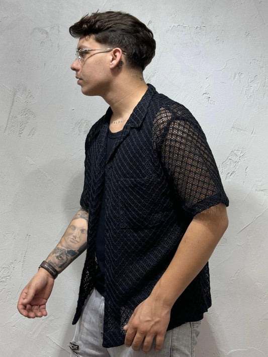 TROPICAL BLACK SHIRT