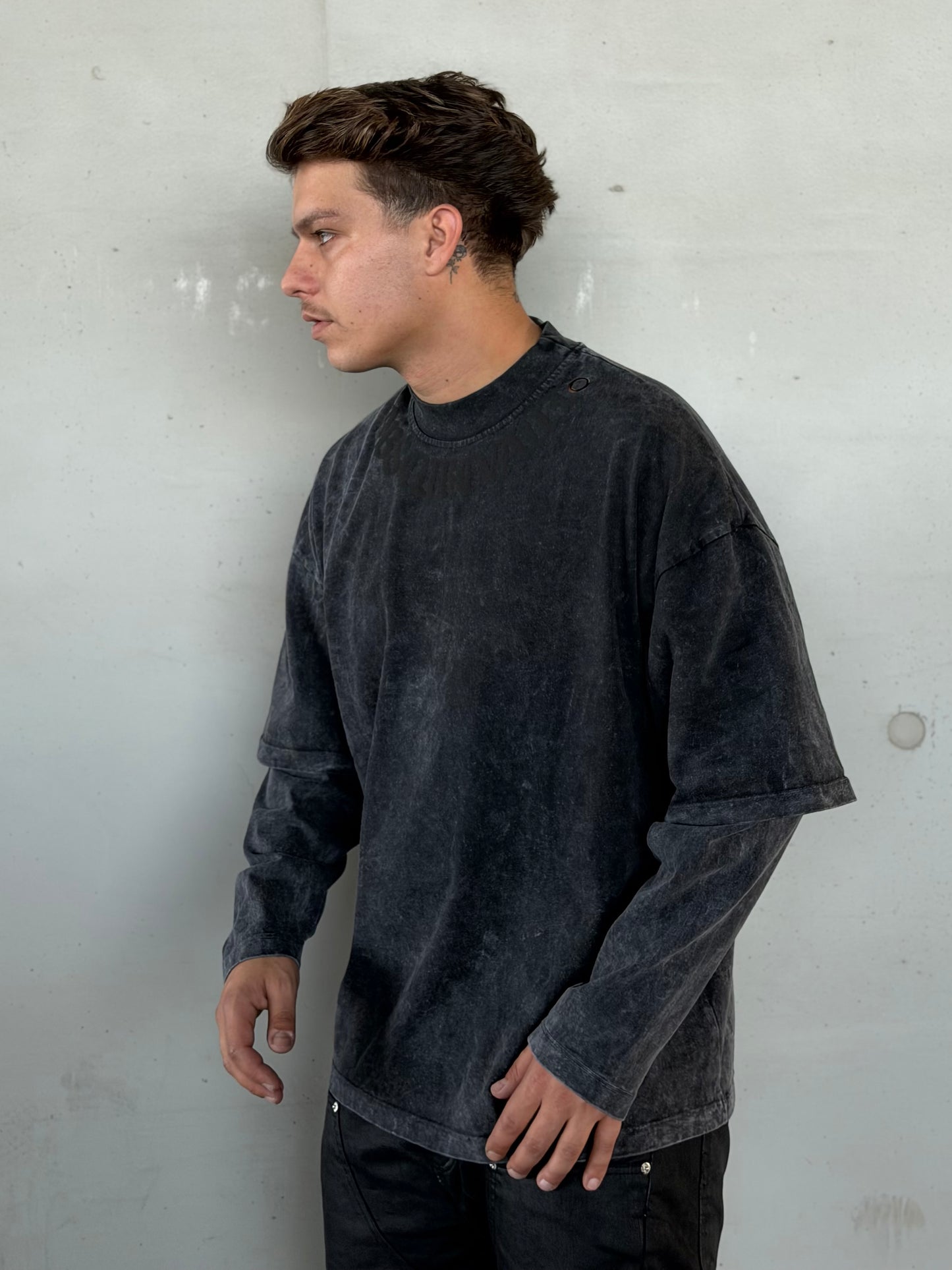 HOODIE GREY MARBLE