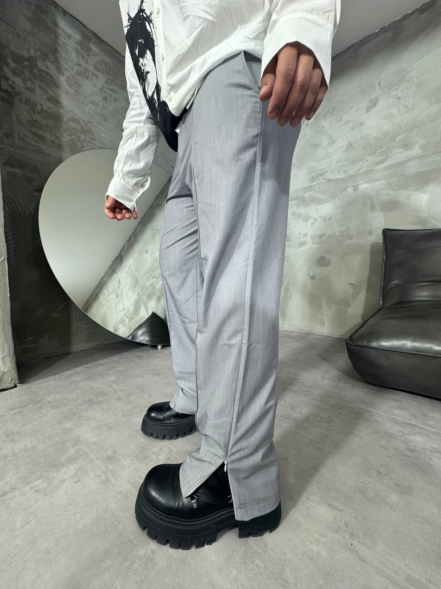 PANTALONE FONDO AMPIO GREY