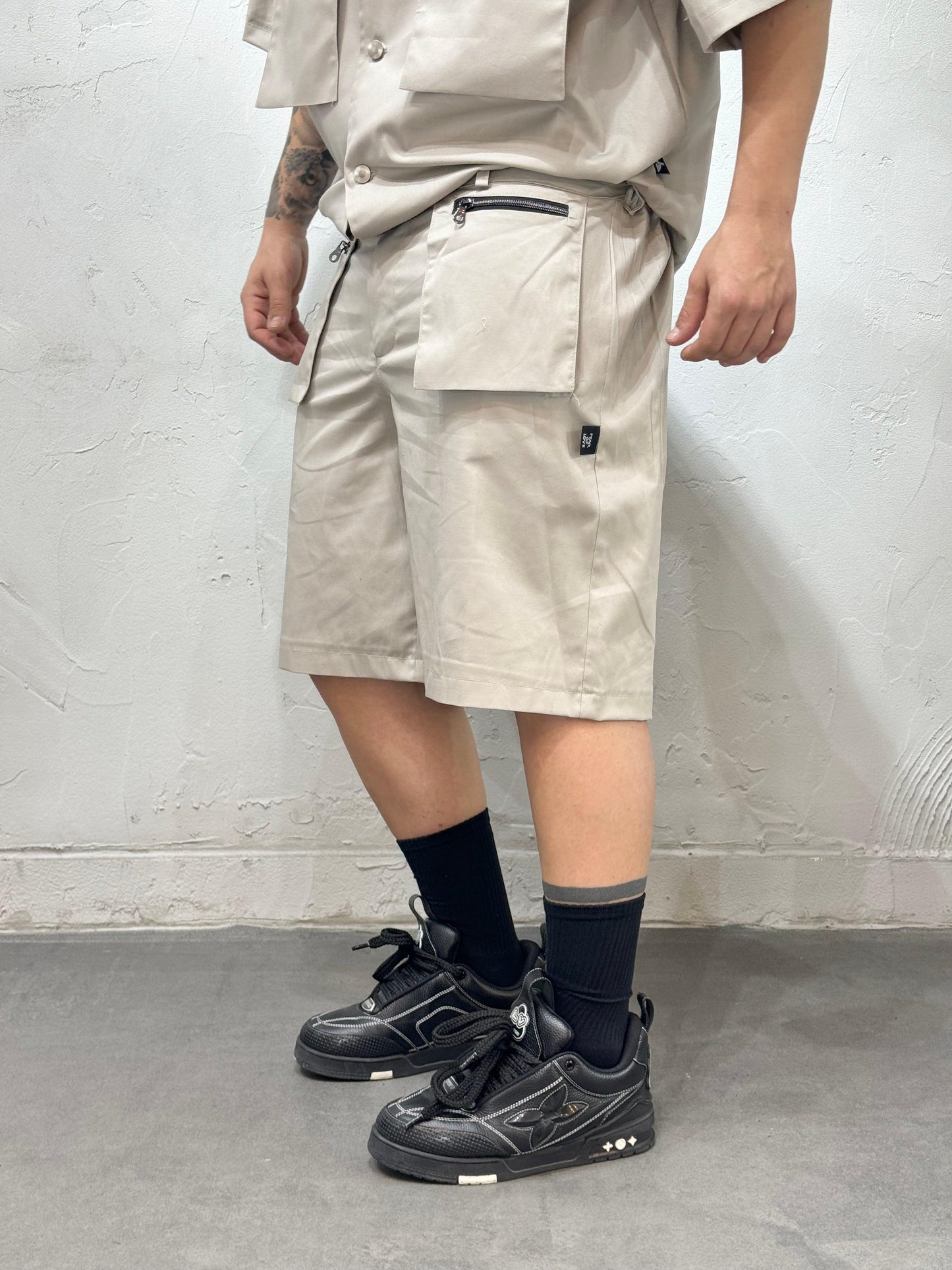 COORDINATED HALF SLEEVED CUBA BEIGE