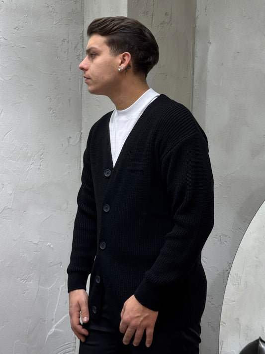 BASIC BLACK CARDIGAN