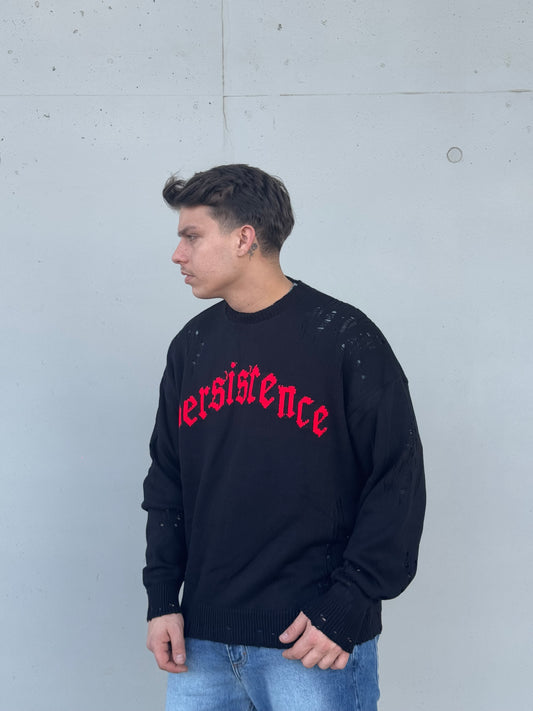 MAGLIONCINO PERSISTENCE BLACK/RED