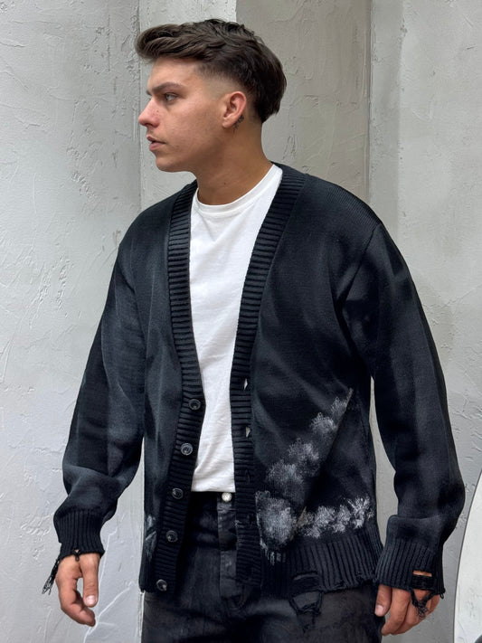 CARDIGAN WASH BLACK