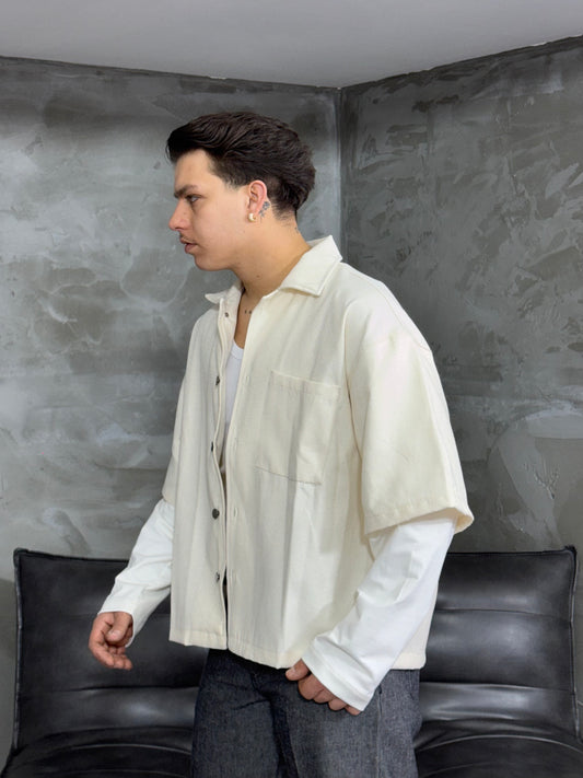 DUBBED CREAM SHIRT BY FEAR OF LOVE