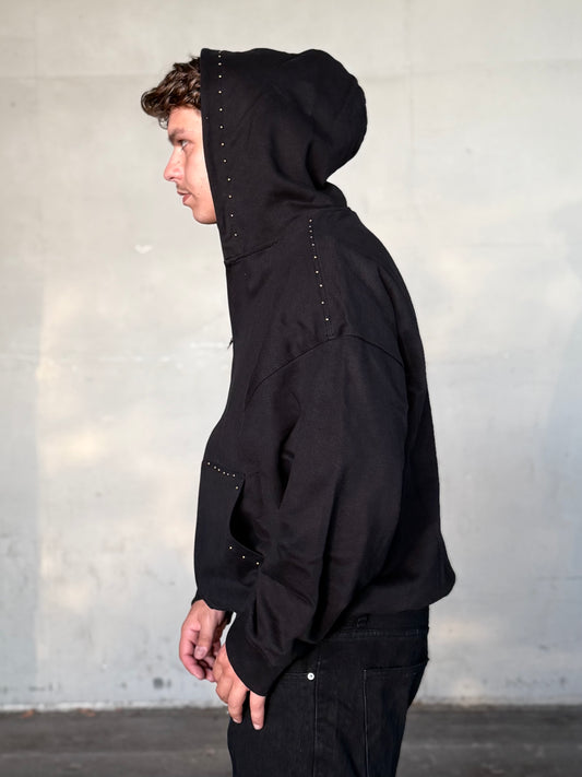 HOODIE DOTS BLACK