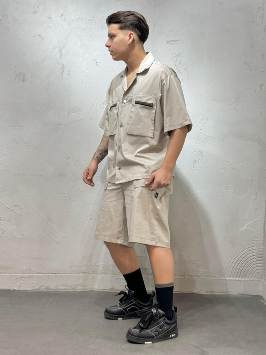 COORDINATED HALF SLEEVED CUBA BEIGE