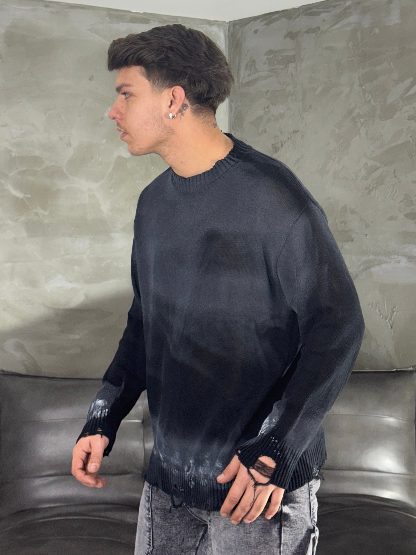 MAGLIONCINO SHADED BLACK