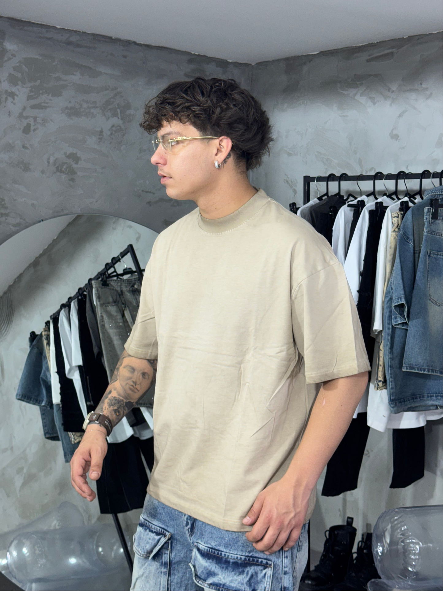 T-SHIRT BASIC FADED BEIGE