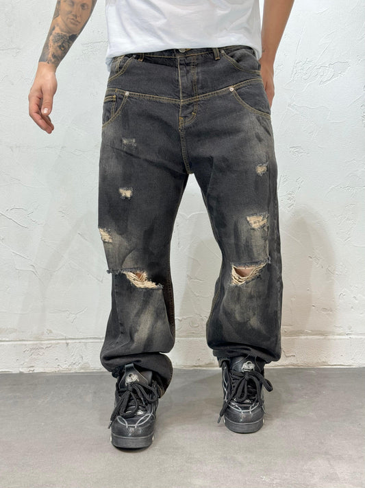 BAGGY FIT FRAYED BEIGE BY FREESTART