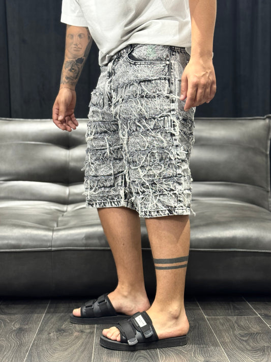 SHORTS RIPPED GREY