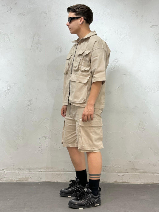 COORDINATED SPIRITUAL MULTIPOCKET BEIGE
