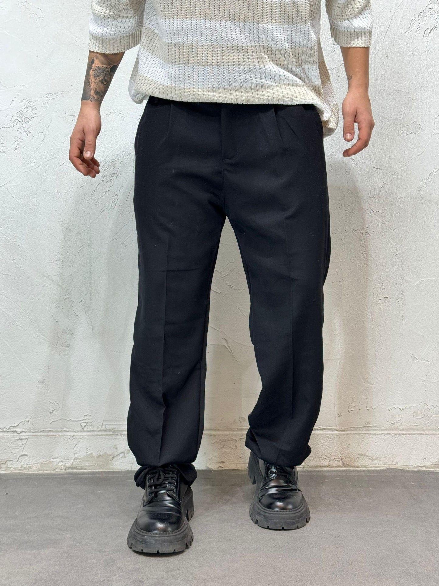 PANTALONE FONDO AMPIO CHROY BLACK