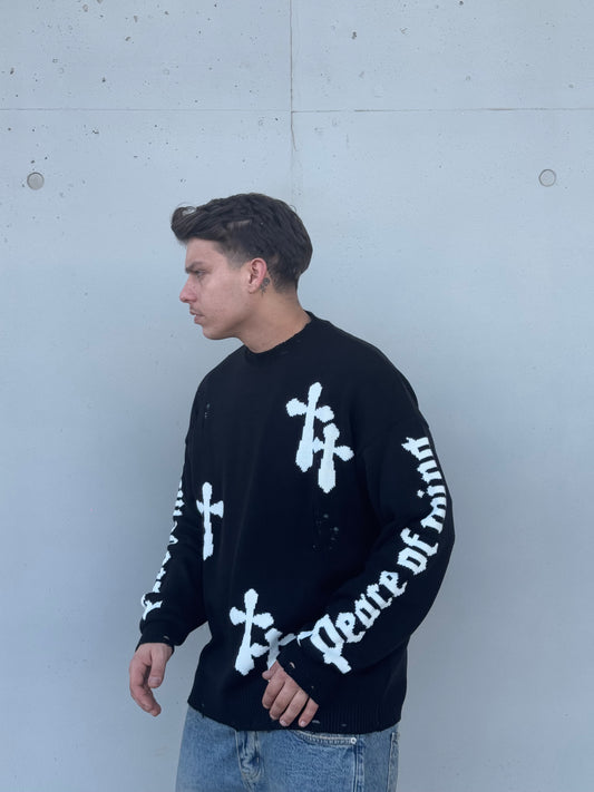 MAGLIONCINO PEACE BLACK