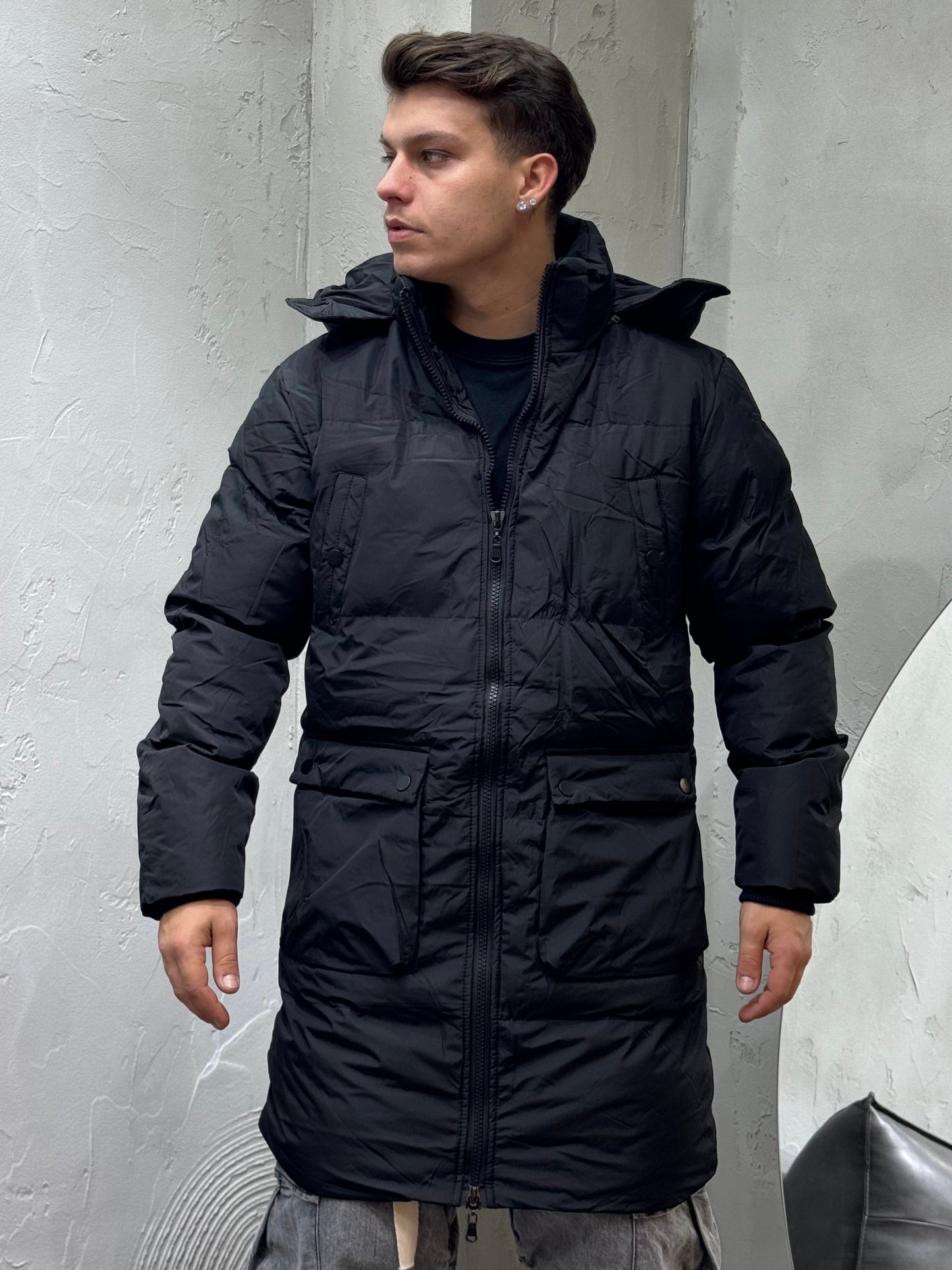 LONG POCKET BLACK JACKET