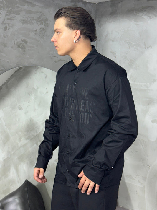CAMICIA DON’T GIVE BLACK