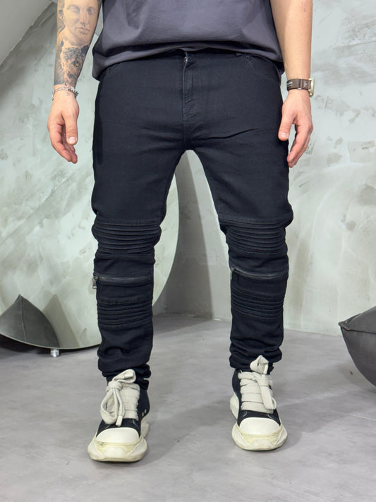 SKINNY FIT KNEE ZIP