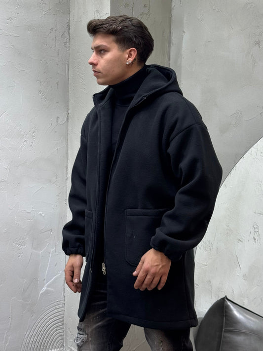 SPORTY GROPES BLACK COAT