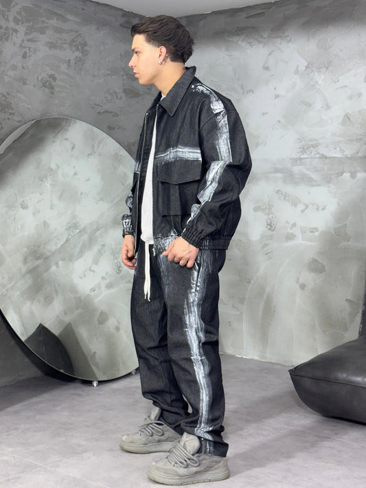 COORDSET BRUSH STOKE GREY