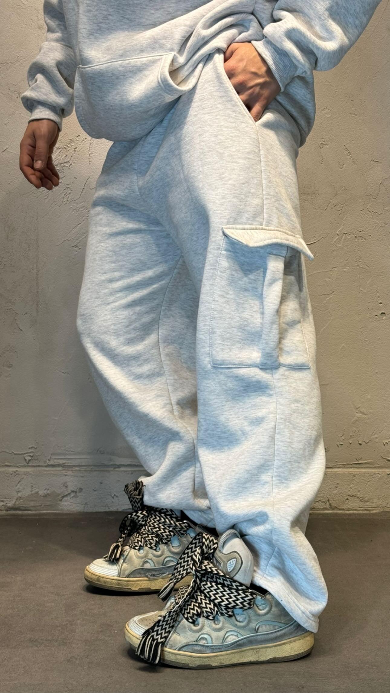 COORDINATED GRAY CARGO SUIT