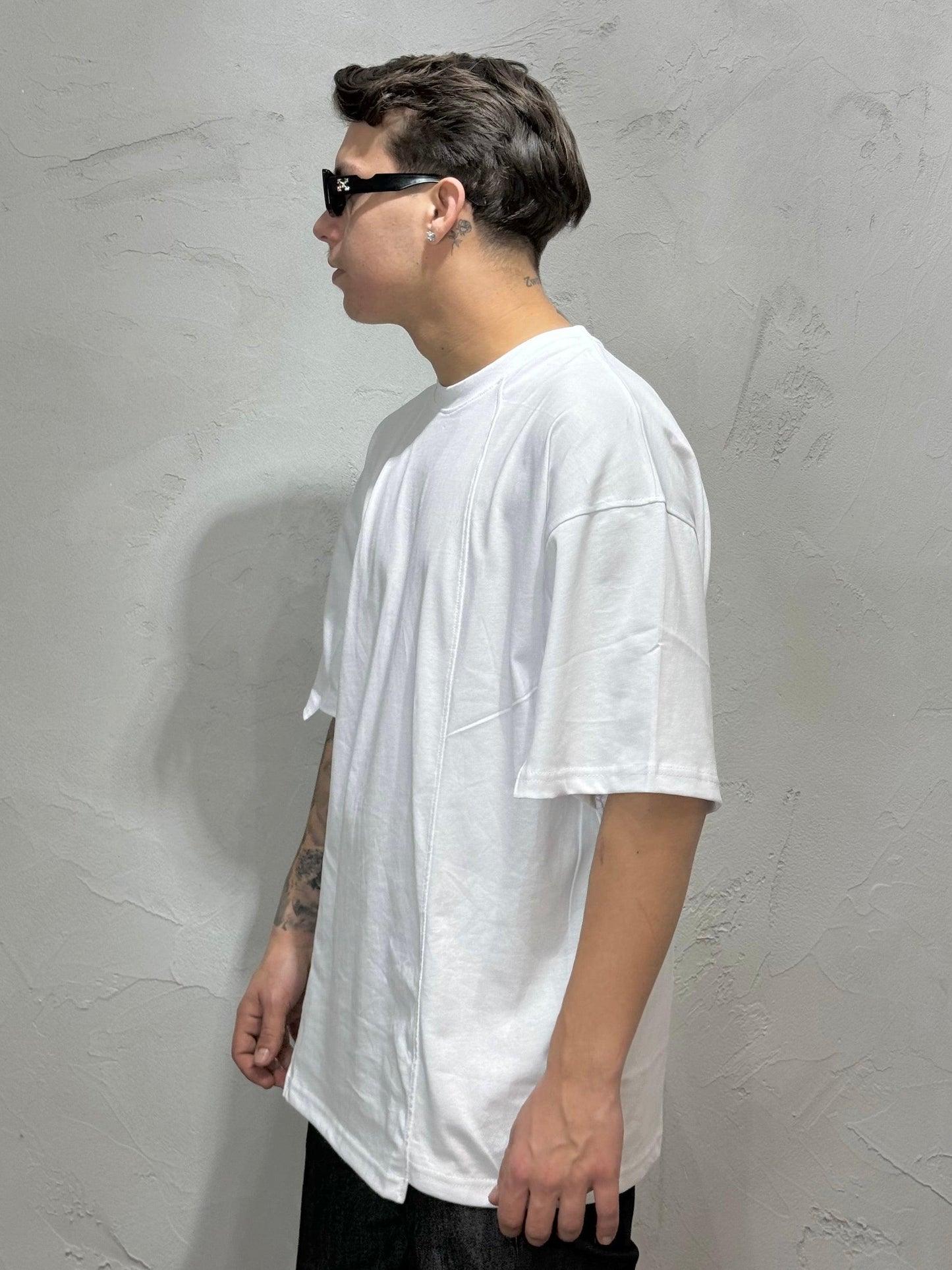 T-SHIRT CROP FIT DOPPIA CUCITURA WHITE BY CNTC