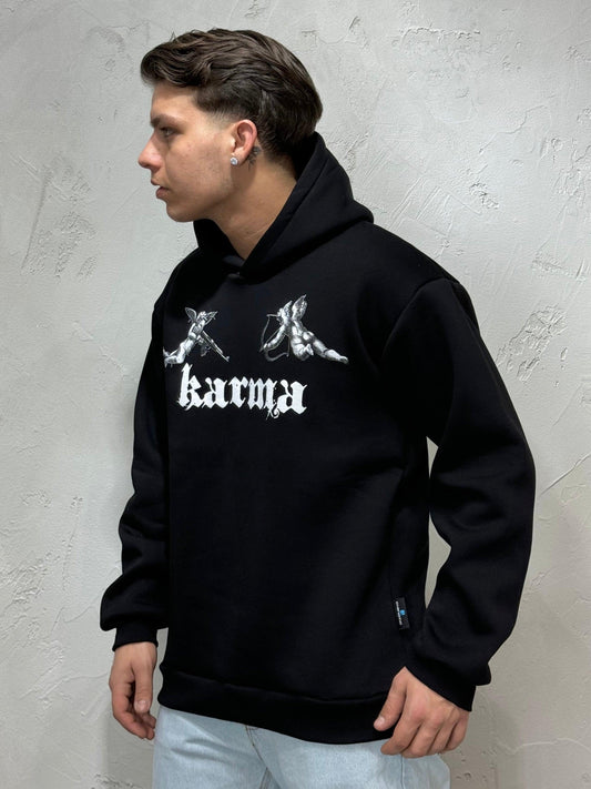 HOODIE REGULAR FIT KARMA BLACK
