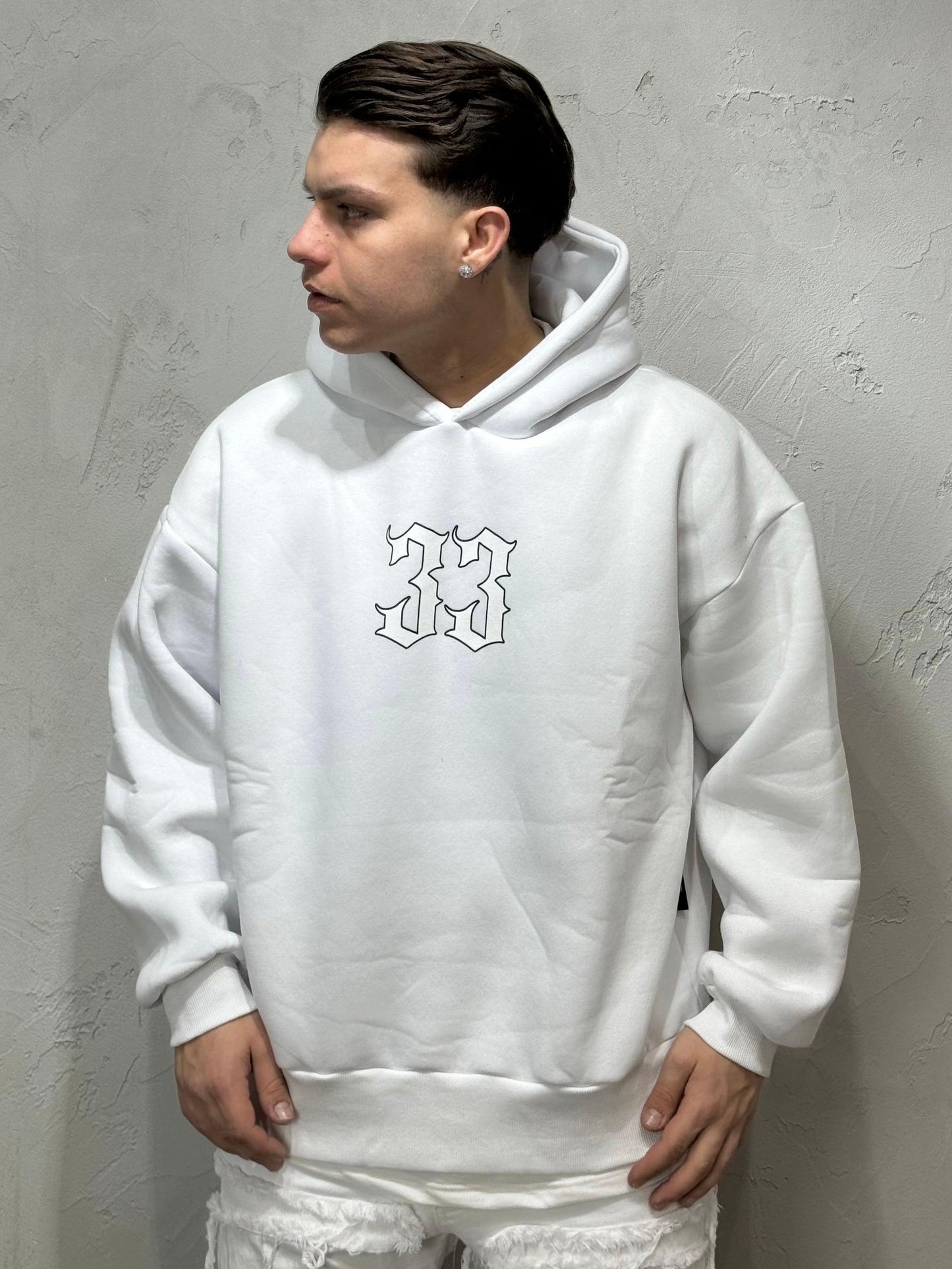 HOODIE BOXY FIT 33 WHITE