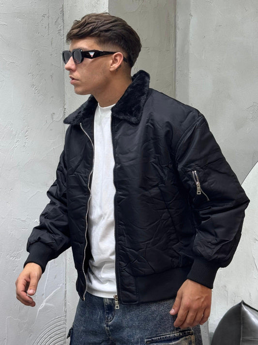 UPPER FUR BLACK JACKET