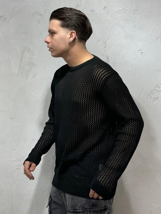 MAGLIONCINO PRONGED BLACK