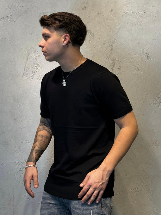 T SHIRT IN FILO BLACK