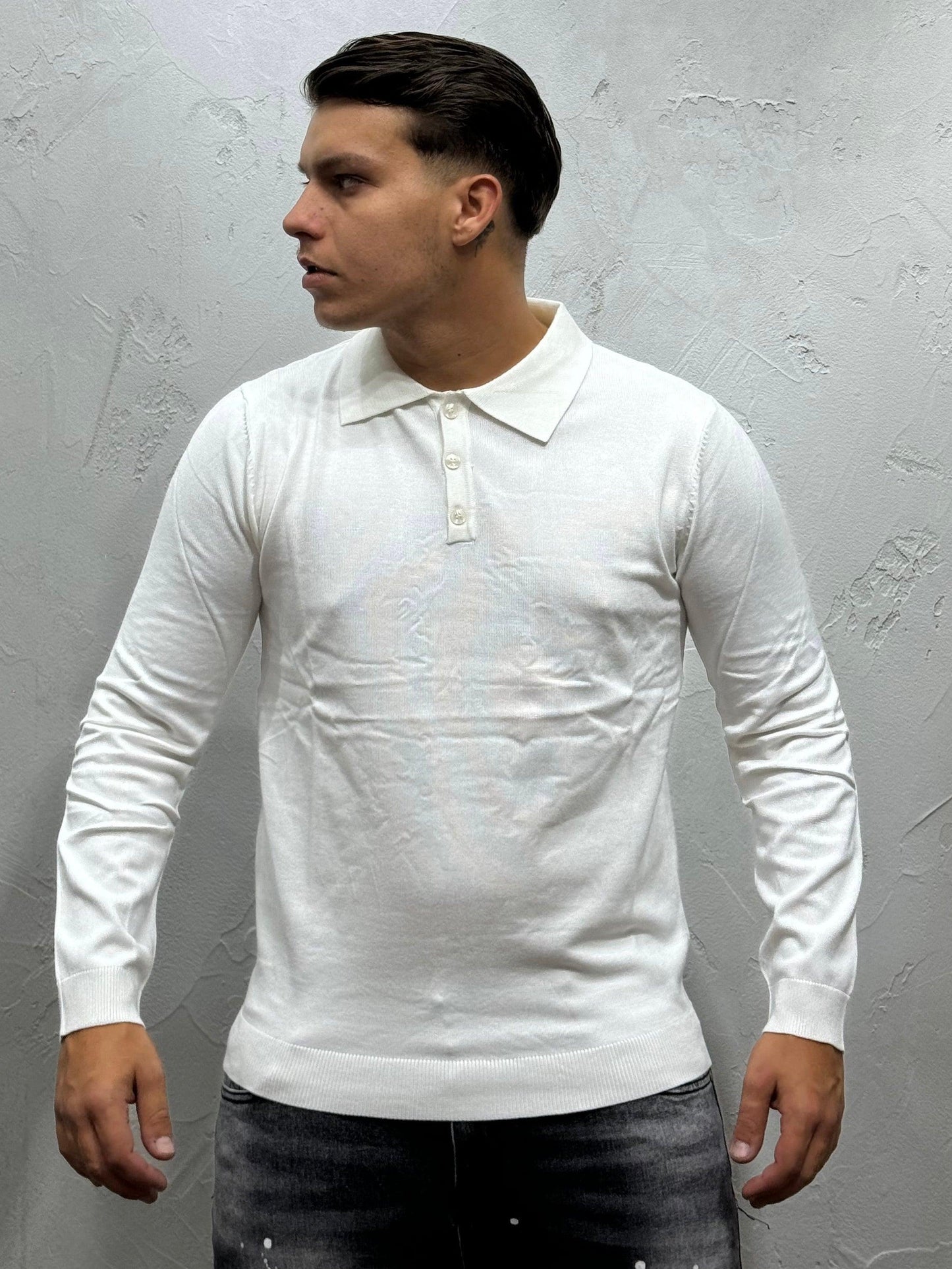 POLO LONG SLEEVE WHITE
