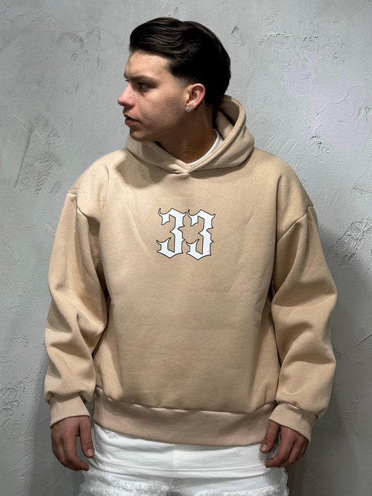 HOODIE BOXY FIT 33 BEIGE