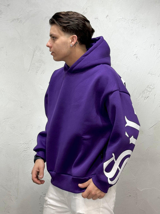 HOODIE BOXY FIT GEARS MAGENTA