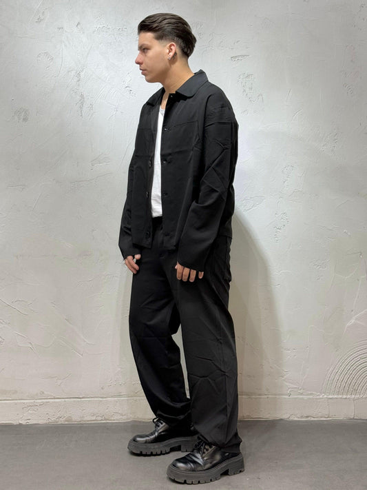 COORDINATED FRAYED BLACK