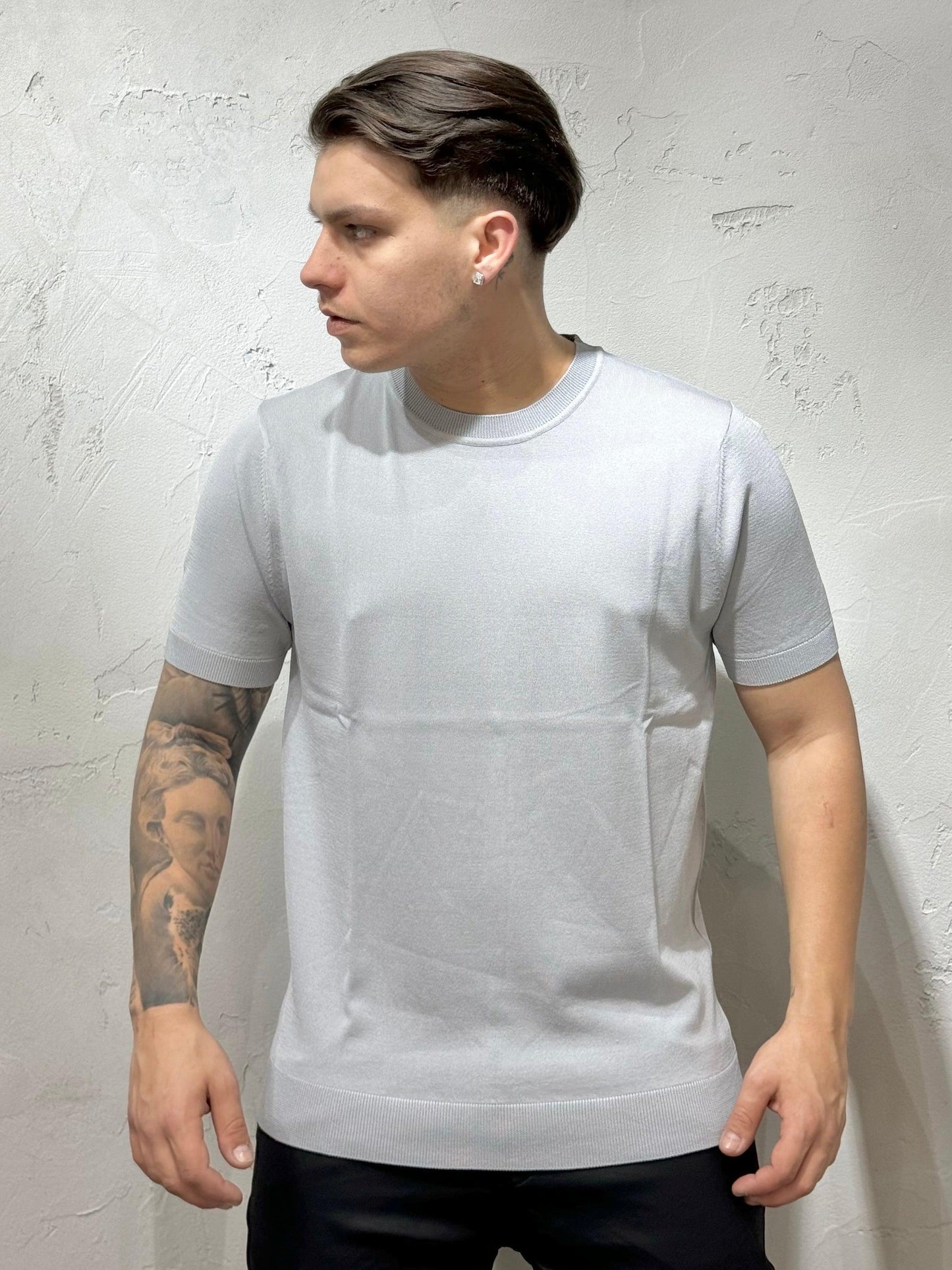T-SHIRT BASIC IN FILO GREY