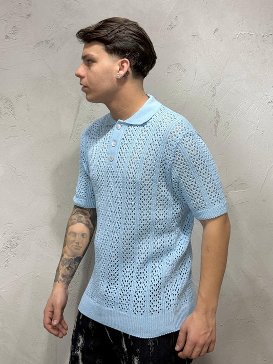 POLO PERFORATED BY CNTC CELESTE