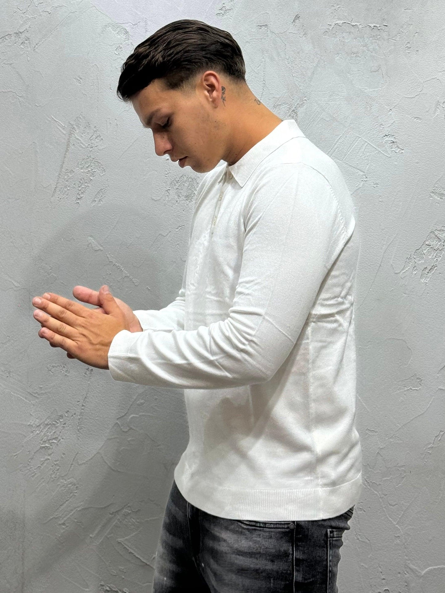 POLO LONG SLEEVE WHITE