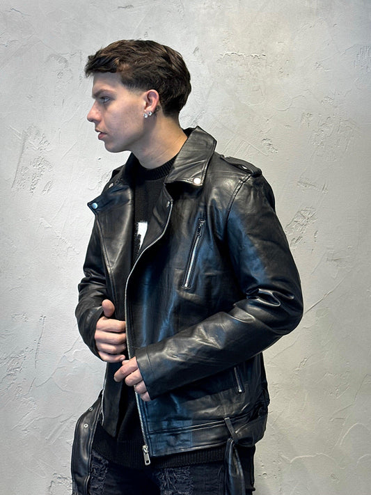 BLACK ECO LEATHER JACKET