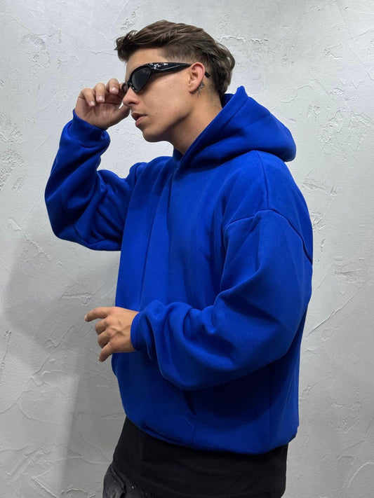 ROYAL BLUE BOXY FIT HOODIE