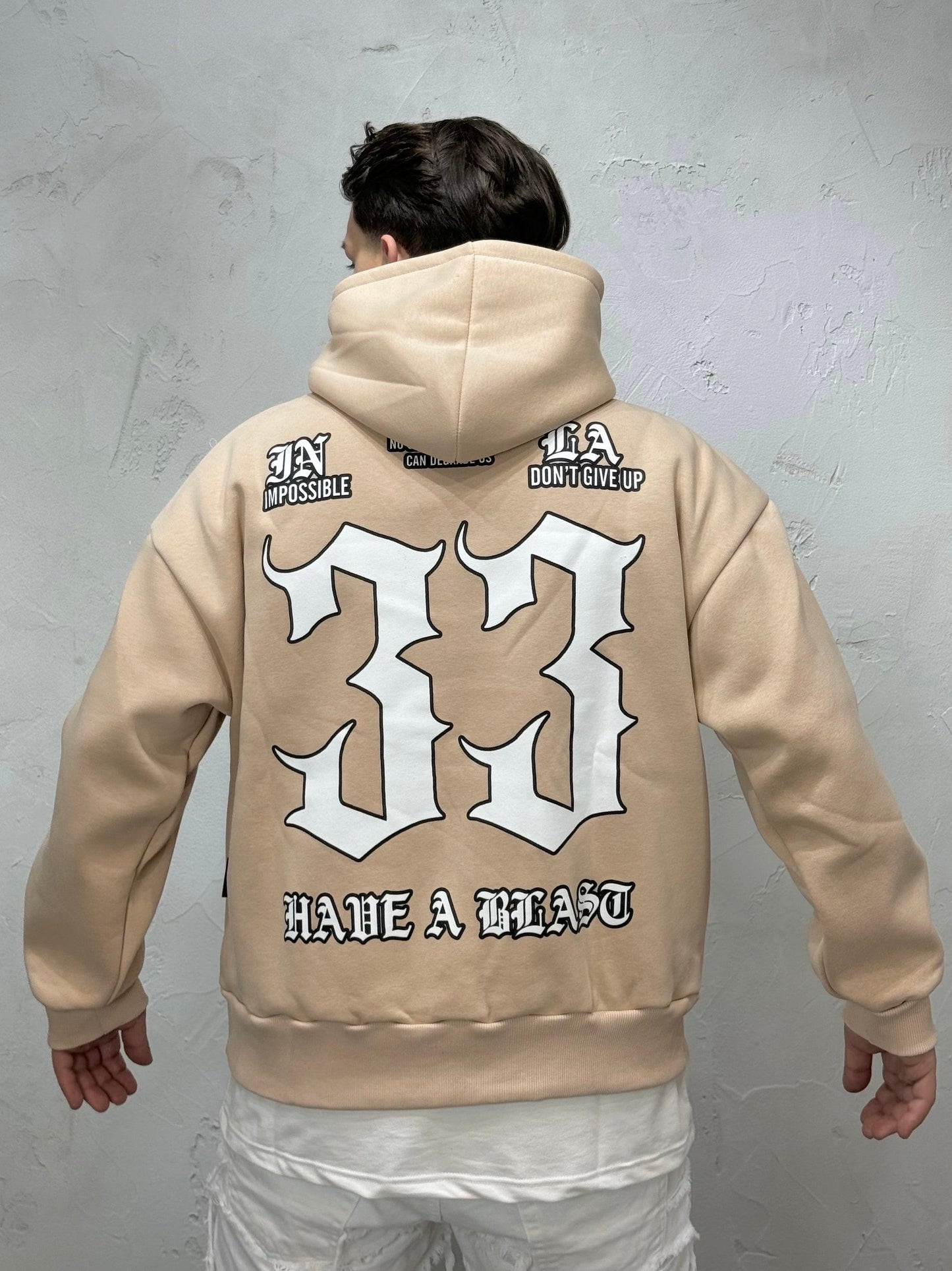 HOODIE BOXY FIT 33 BEIGE
