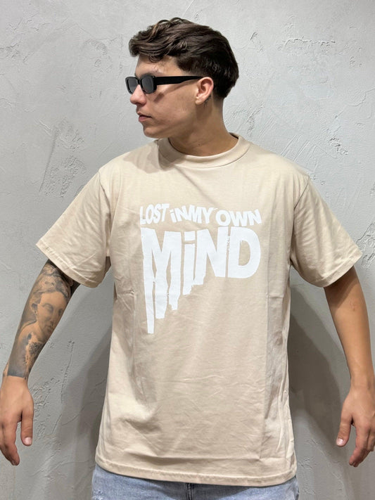 LOST MIND BEIGE T-SHIRT