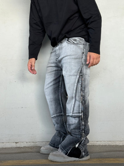 FLARED GREY ZIP