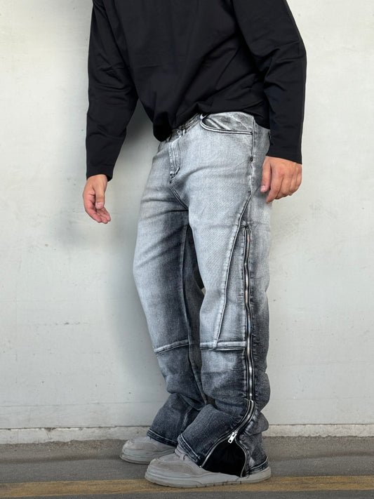FLARED GREY ZIP