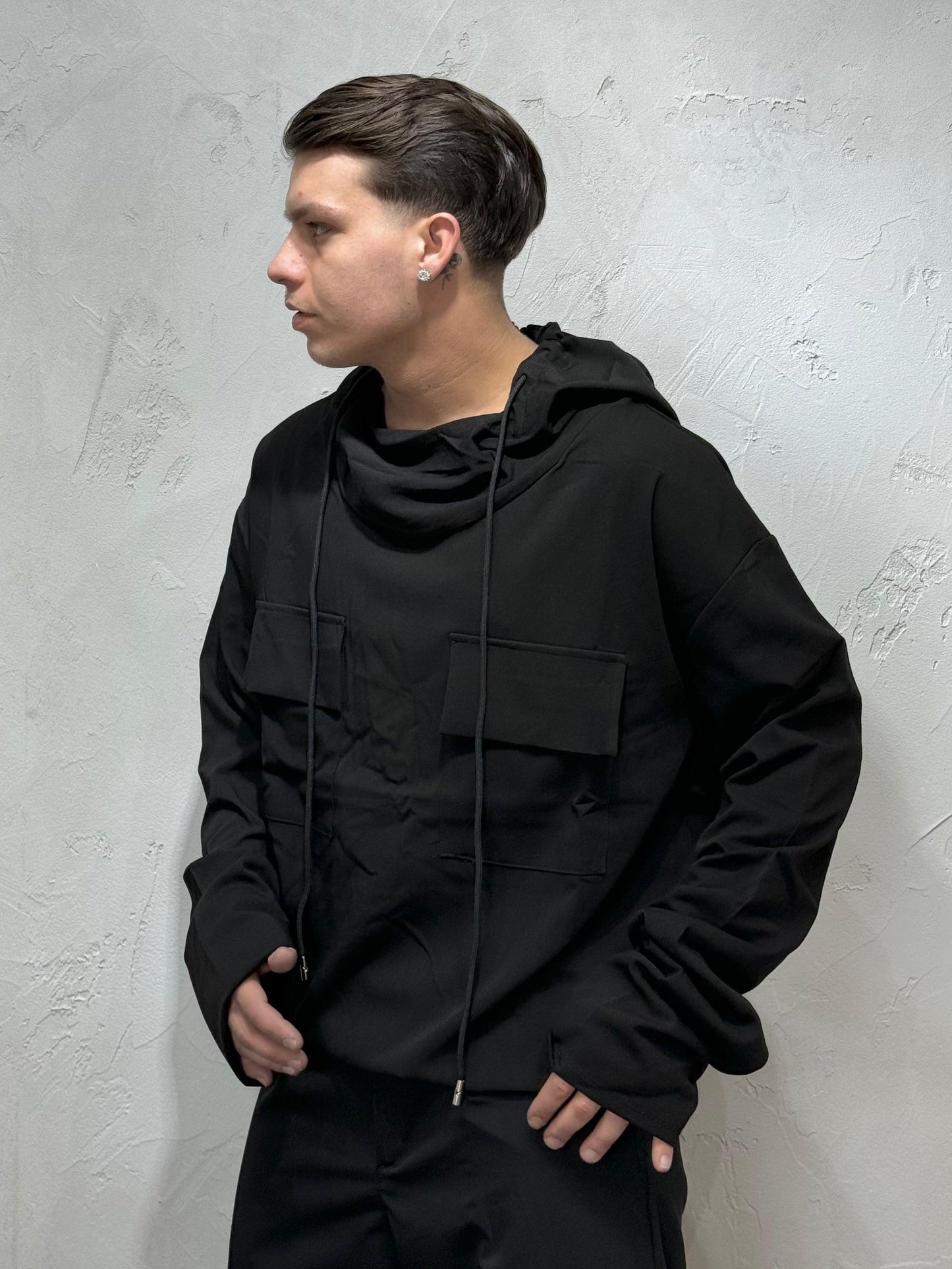 HODDIE CASACCA POCHET BLACK