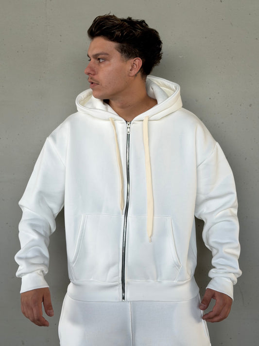 HOODIE ZIP WHITE