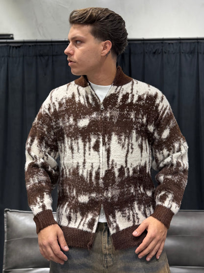 CARDIGAN BROWN SPAZIAL