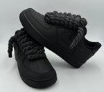 Carica l&#39;immagine nel visualizzatore Galleria, AIRFORCE 1 CUSTOM ROPE LACE NERO
