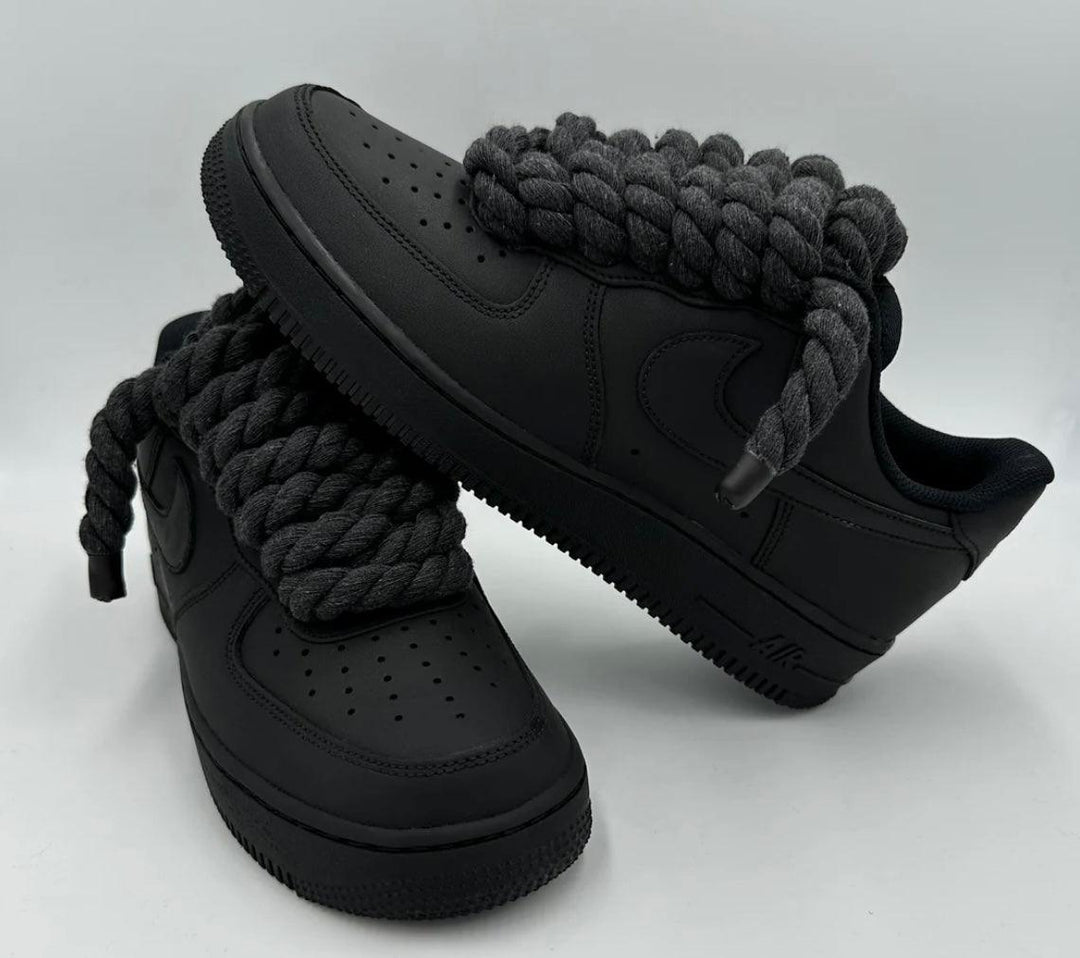 AIRFORCE 1 CUSTOM ROPE LACE NERO