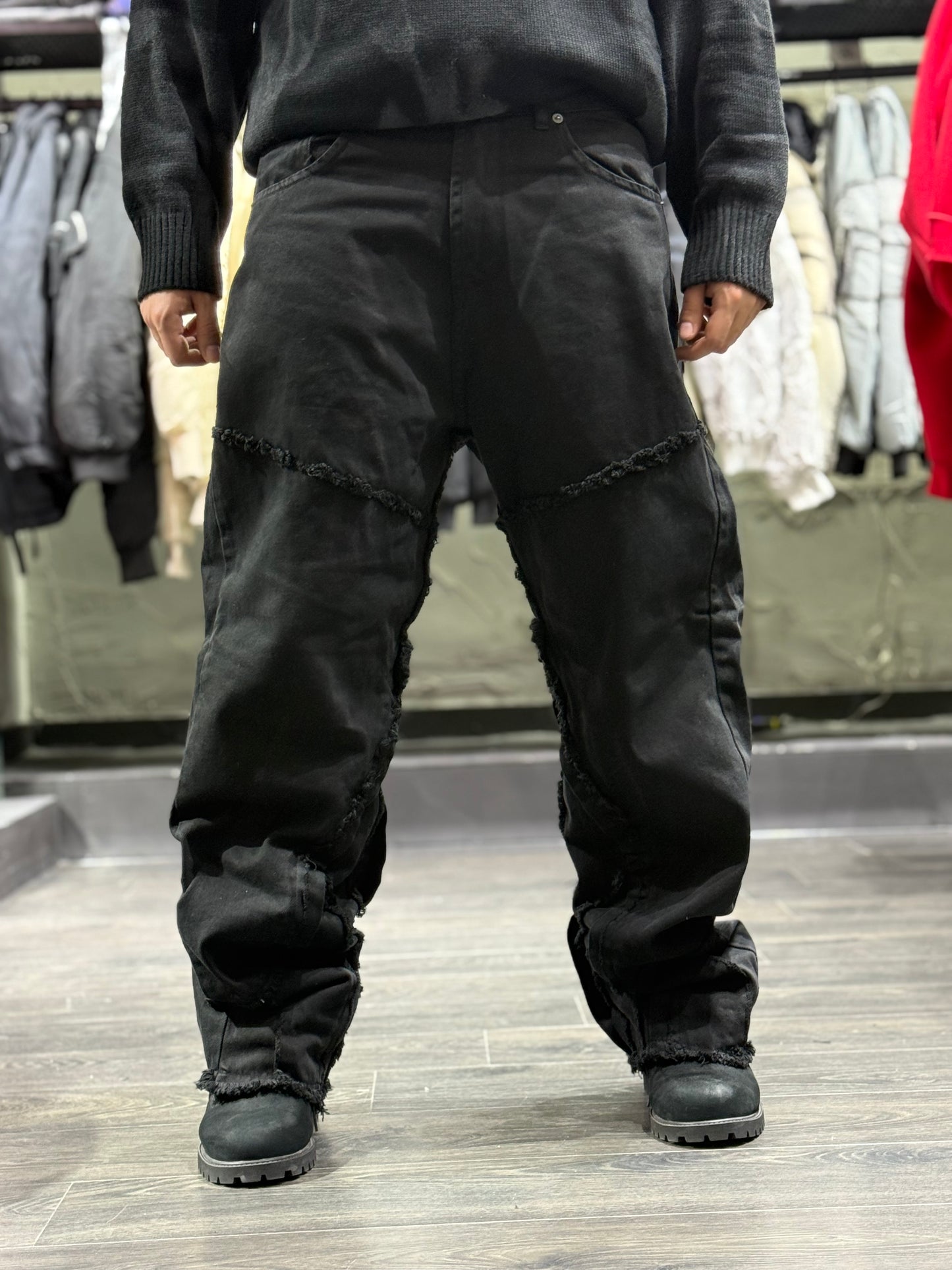 BAGGY SFRANGIATO BLACK